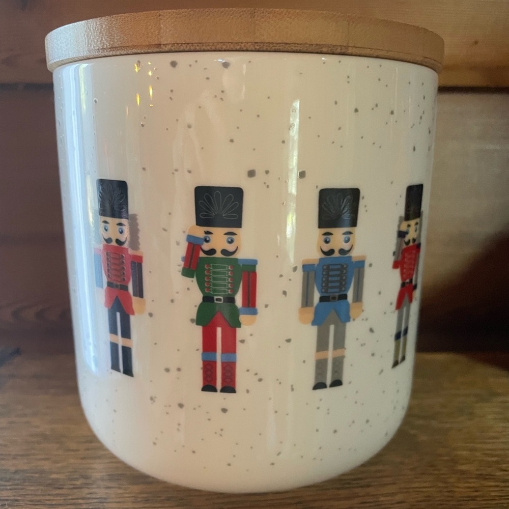 Nutcracker Wood Lid Sealed Canister Christmas Jar Circo Target